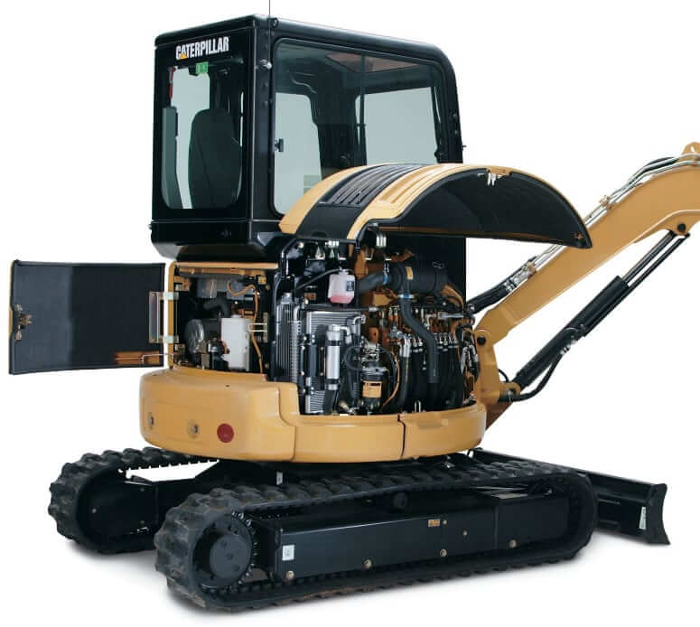 Объемы заправочных жидкостей Caterpillar 303C CR