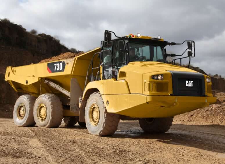 ТТХ шарнирно-сочлененного самосвала Caterpillar 730