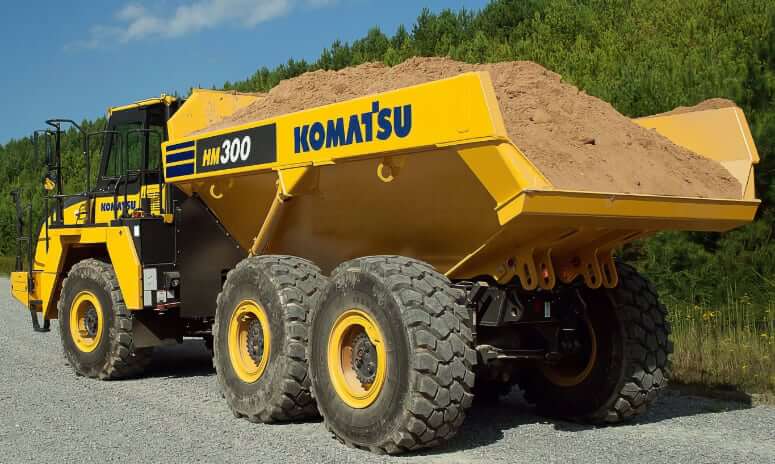ТТХ шарнирно-сочлененного самосвала Komatsu HM300-5